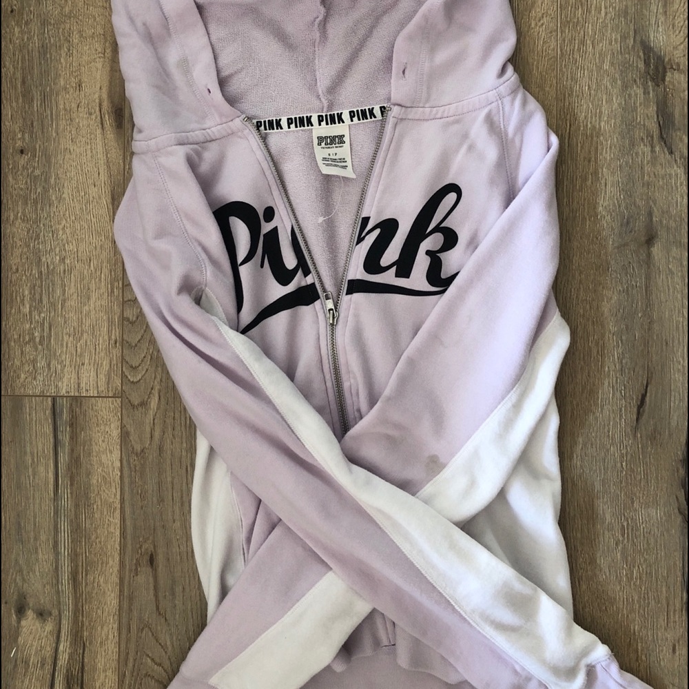 VS PINK purple Zip-up hoodie